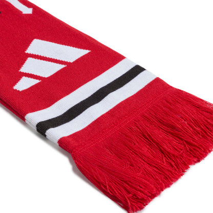 adidas Manchester United Scarf - Mufc Red / White / Black