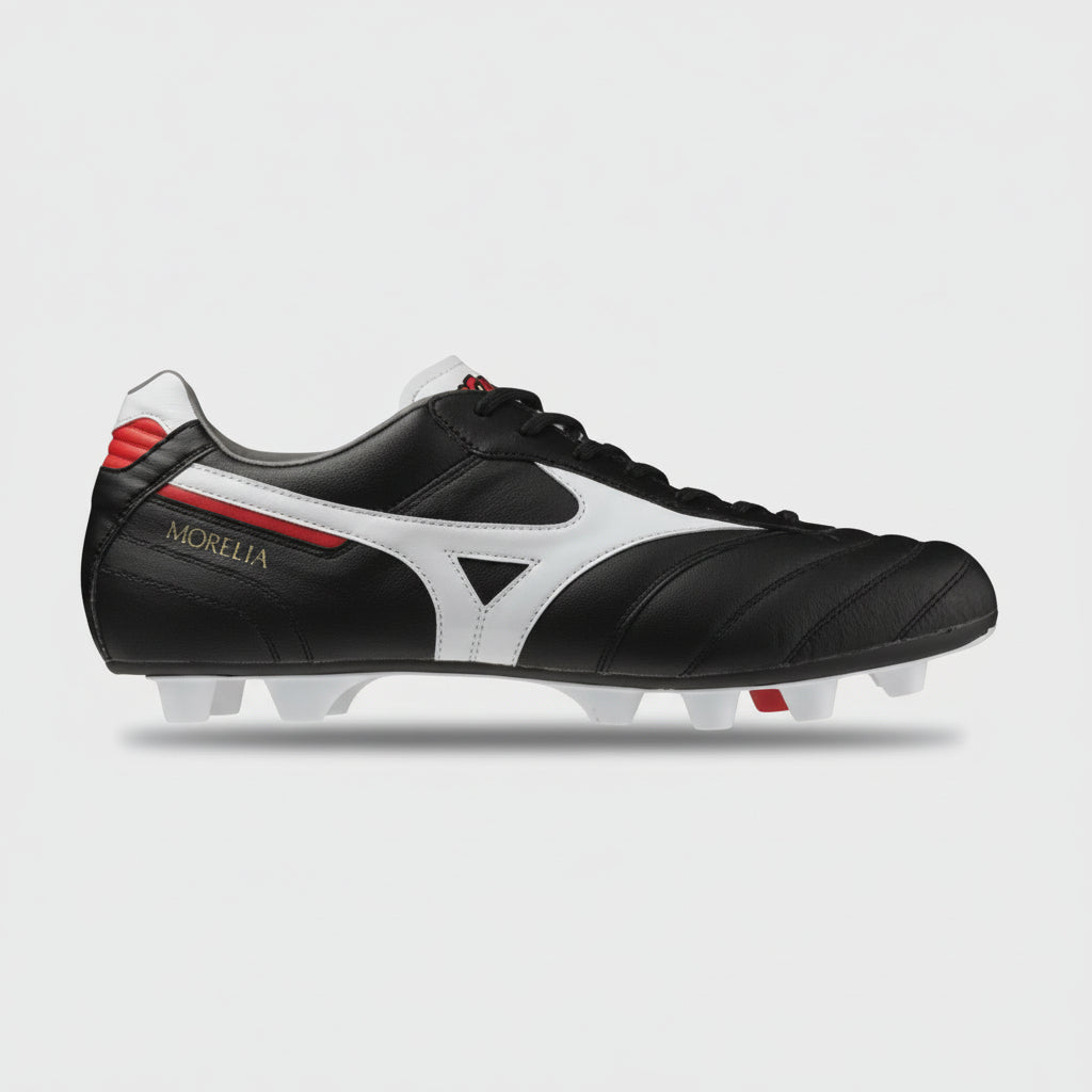 Mizuno Morelia II Elite FG - Black/White/Chinese Red – Soccer World