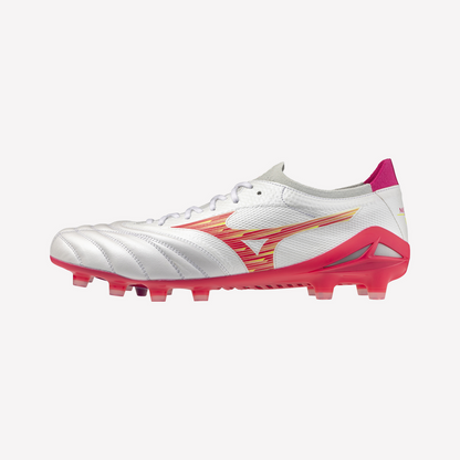 Mizuno Morelia Neo IV Beta Elite FG - White/Pink Tetra/Fuchsia Purple