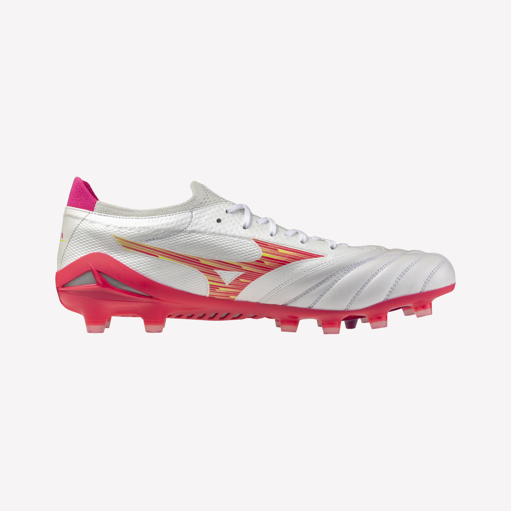 Mizuno Morelia Neo IV Beta Elite FG - White/Pink Tetra/Fuchsia Purple