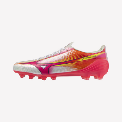 Mizuno Alpha III Elite FG - White/Fuchsia Purple
