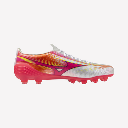 Mizuno Alpha III Elite FG - White/Fuchsia Purple