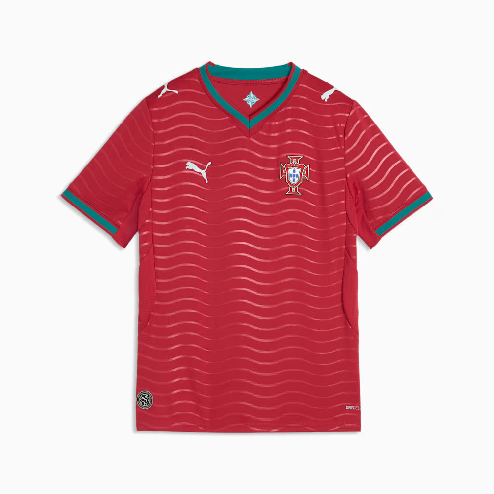 Puma Portugal 2026 Home Youth Jersey - Club Red-Green Lagoon
