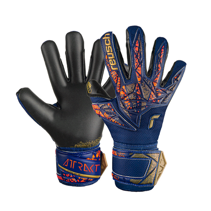 Reusch Attrakt Gold X Junior - premium blue/gold/black