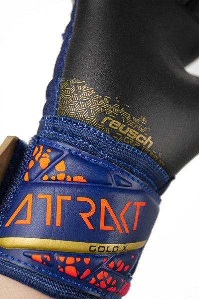 Reusch Attrakt Gold X Junior - premium blue/gold/black