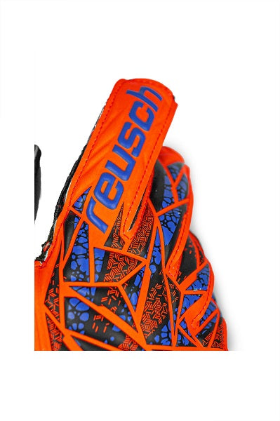 Reusch Attrakt Silver Jr - hyper orng/elec blue/blck