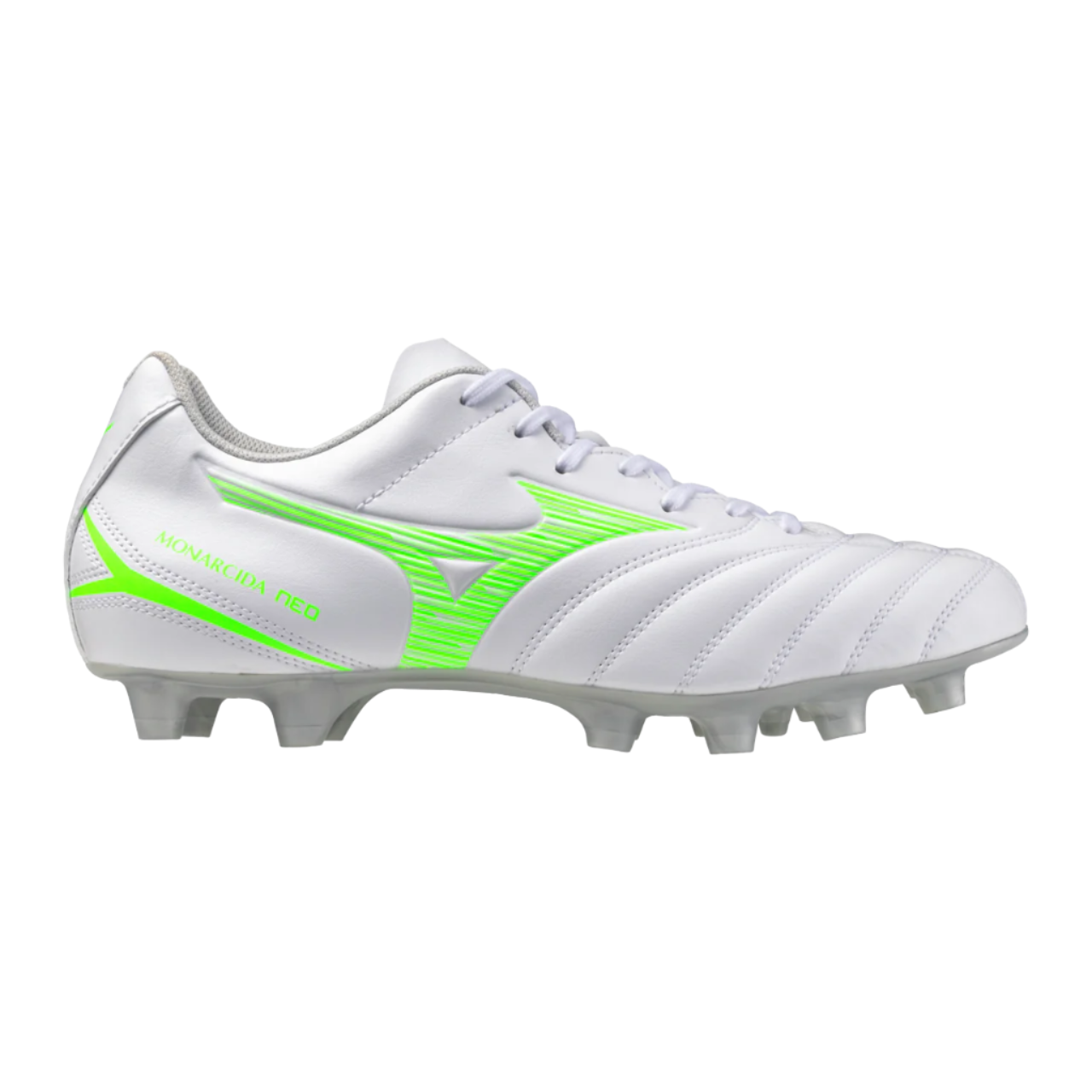 Mizuno Monarcida Neo III Select FG - White/Green Gecko