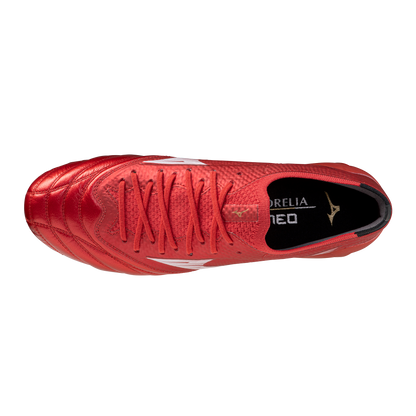 Mizuno Morelia Neo IV Beta Elite FG - Ruby Red Pack Red/White/Black