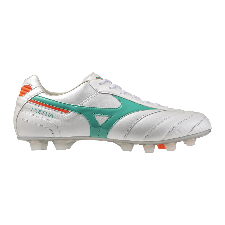 Mizuno Morelia II Elite FG - White/Arcadia/Lava Orange