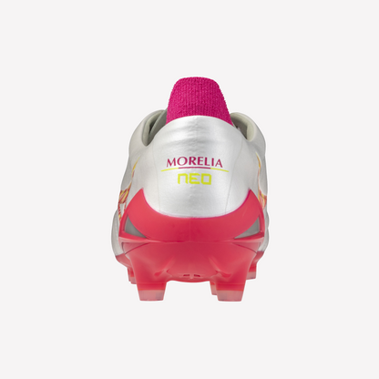 Mizuno Morelia Neo IV Elite FG - White/Pink Tetra/Fuchsia