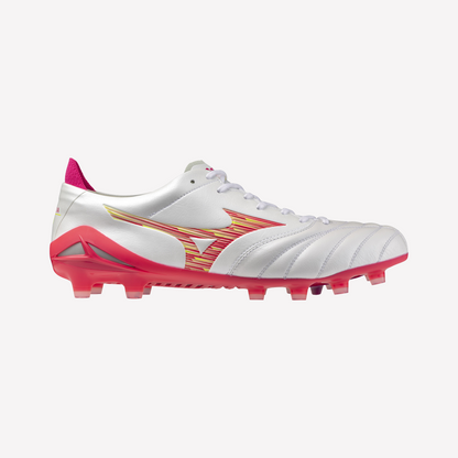 Mizuno Morelia Neo IV Elite FG - White/Pink Tetra/Fuchsia
