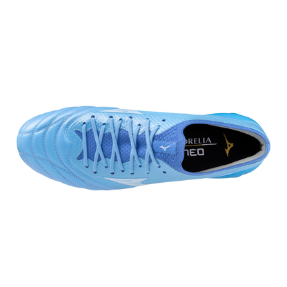 Mizuno Morelia Neo IV Beta Elite FG - Celeste/White/Ultramarine