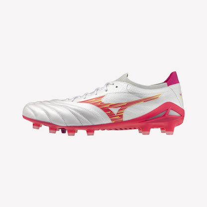 Mizuno Morelia Neo IV Beta Elite FG - White/Pink Tetra/Fuchsia Purple