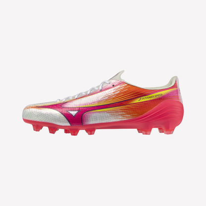 Mizuno Alpha III Elite FG - White/Fuchsia Purple