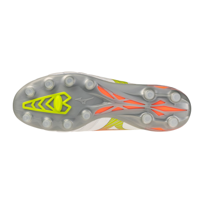 Mizuno Morelia Neo V Beta Elite FG - White/Lava Orange/Evening Primrose