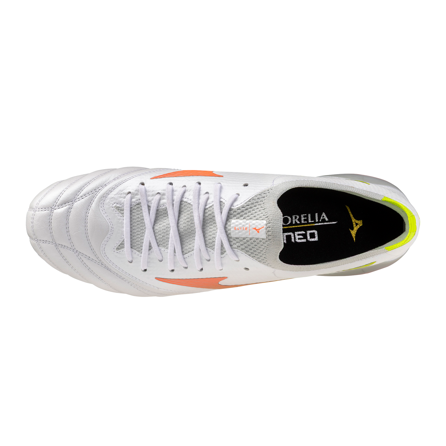 Mizuno Morelia Neo V Beta Elite FG - White/Lava Orange/Evening Primrose