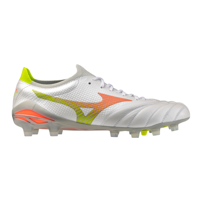 Mizuno Morelia Neo V Beta Elite FG - White/Lava Orange/Evening Primrose