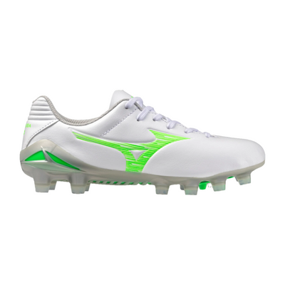 Mizuno Monarcida Neo III Select Jr FG — White / Green Gecko