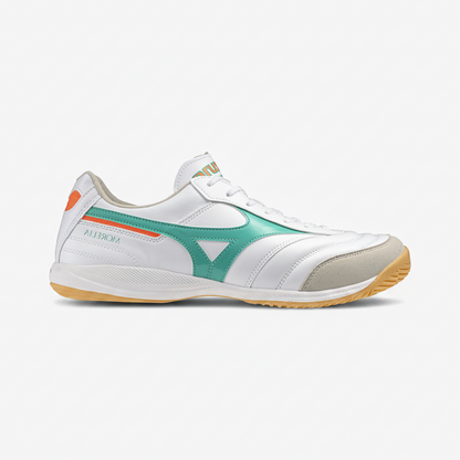 Mizuno Morelia Sala Elite Indoor - White/Arcadia/Lava Orange