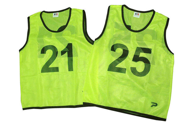 Patrick Mesh Number Bibs - Yellow 21-25 Pack