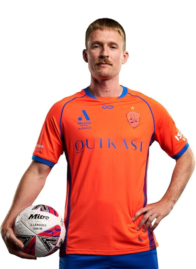 Brisbane Roar FC 24-25 Jr Home Jersey - Orange & Dutch Blue