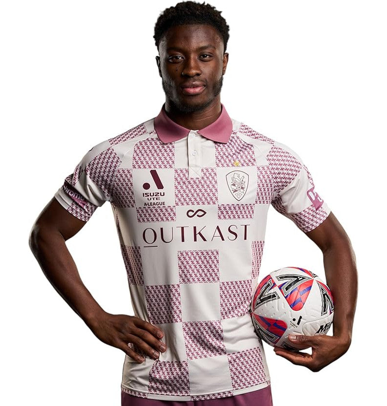 Brisbane Roar FC 24-25 Away Jersey - Stone & Mauve