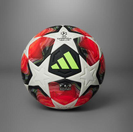 adidas UCL 24-25 Pro Third Ball - White / Lucid Red / Lucid Lemon / Silver Metallic