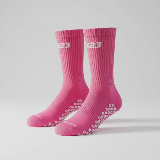 X23 Crew Grip Socks - Pink
