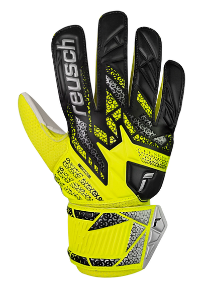 Reusch Attrakt Solid Jr - Safety Yellow/Silver