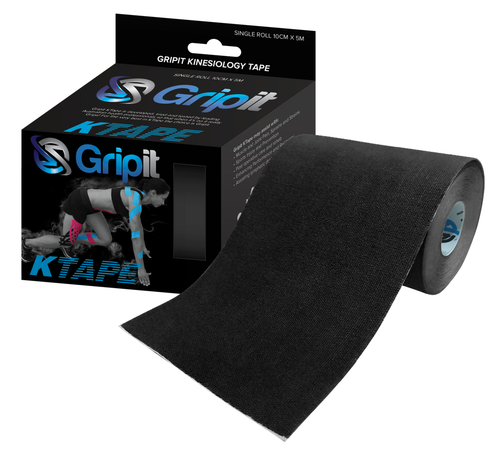 Gripit Kinesiology Tape 100mm x 5m - Black
