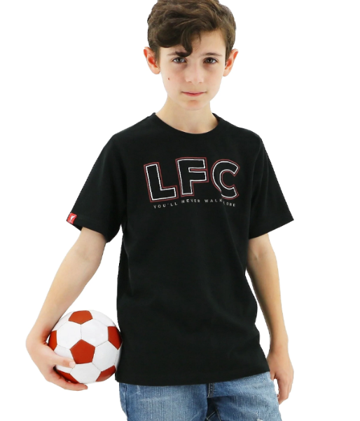 Liverpool FC Youth Tee - You'll Never Walk Alone Black