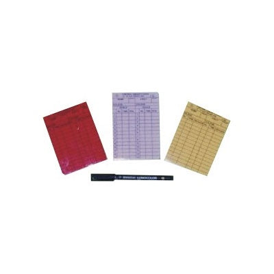 Laminated Referee write on cards - 3 pack (White,Yellow and Red). Includes felt pen.