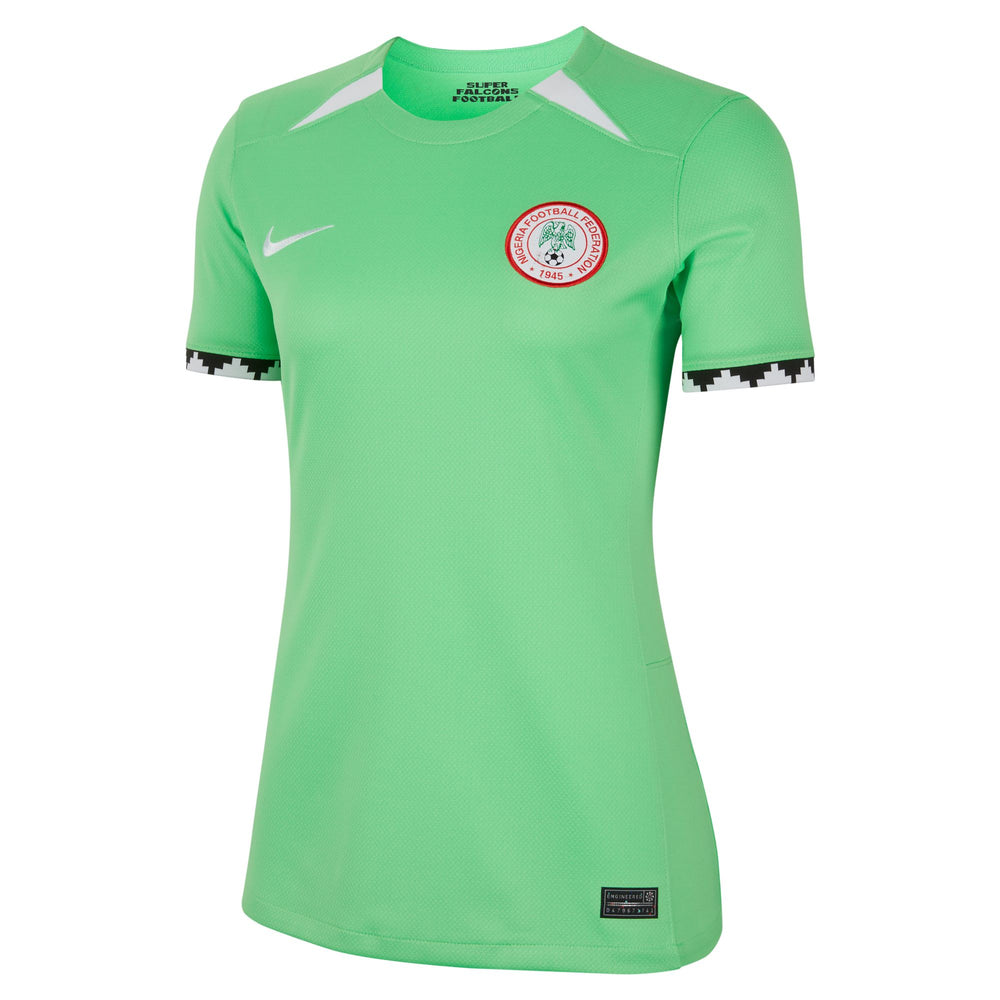 Nike Nigeria 2023 Women's Stadium Home - Poison Green/White/White