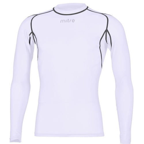 Mitre Long Sleeve Compression Top - White