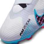 Nike Jr. Zoom Mercurial Superfly 9 Pro FG - WHITE/BALTIC BLUE-PINK BLAST-INDIGO HAZE
