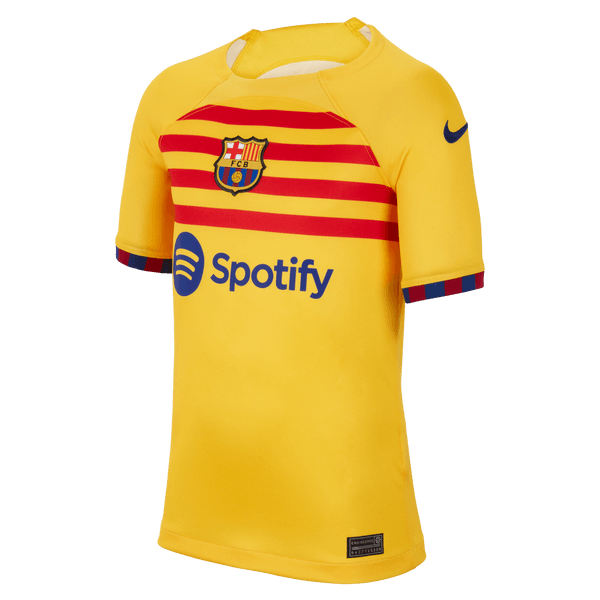 Nike FC Barcelona 23-24 Jr 4th Jersey - Amarillo/University Red/Deep