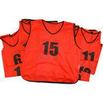 Numbered Training Bibs - Red 1-15