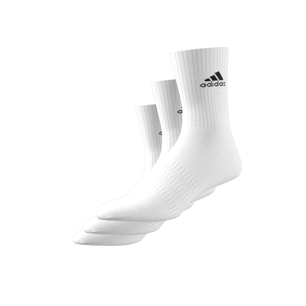 adidas Cushioned (3 Pack) Crew Training Socks - White