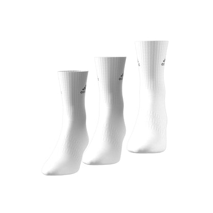 adidas Cushioned (3 Pack) Crew Training Socks - White