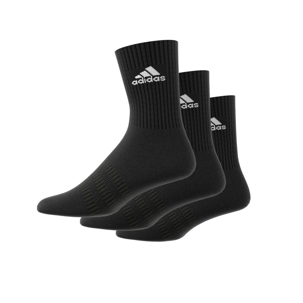 adidas Cushioned (3 Pack) Crew Training Socks - Black