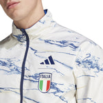 adidas Italy 23 Anthem Jacket - Off White/Blue