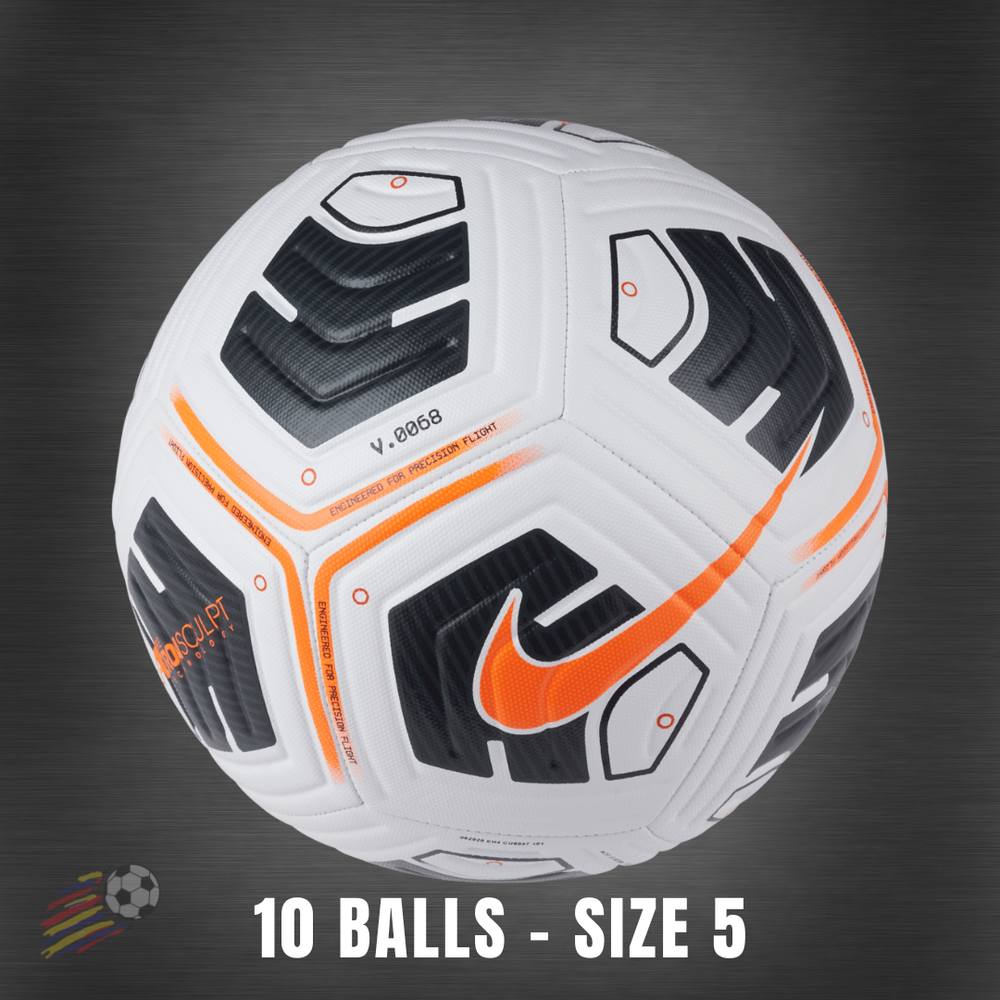 Ball Pack - 10 Nike Academy Team Football White/Black/Total Orange / size 5