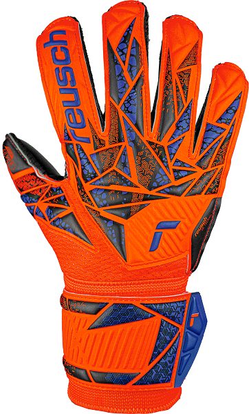 Reusch Attrakt Silver Jr - hyper orng/elec blue/blck