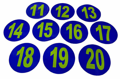 Numbered Rubber Flat Marker Sets