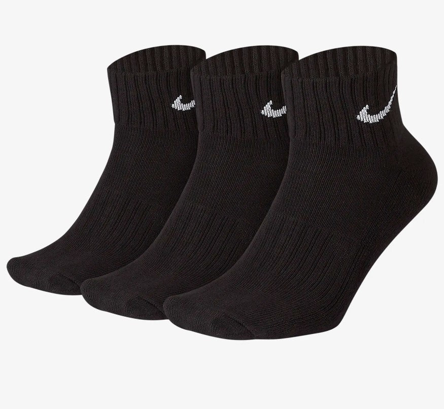 Nike Everyday Cushioned Black - Training Ankle Socks (3 Pairs)