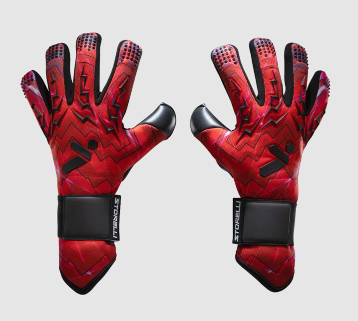 Storelli Lightning Goalkeeper Gloves- Red Storm