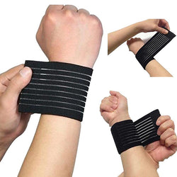 Wrist Support Bracer Wristband Adjustable - Black
