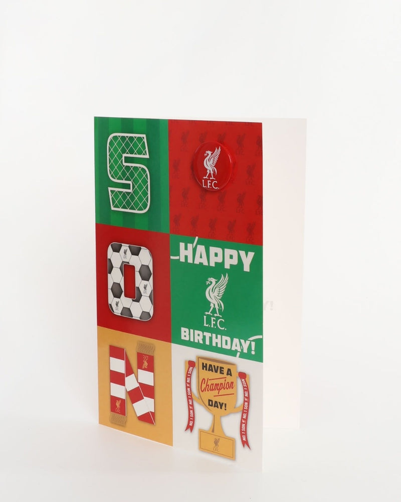 Liverpool FC Badge Birthday Card - Son