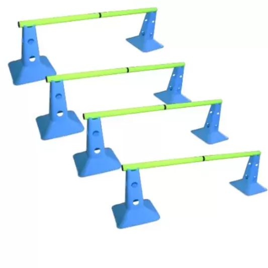 Agility Hurdle Pk - 4 Pyramid Hats + 4 30" Poles + Carry Bag