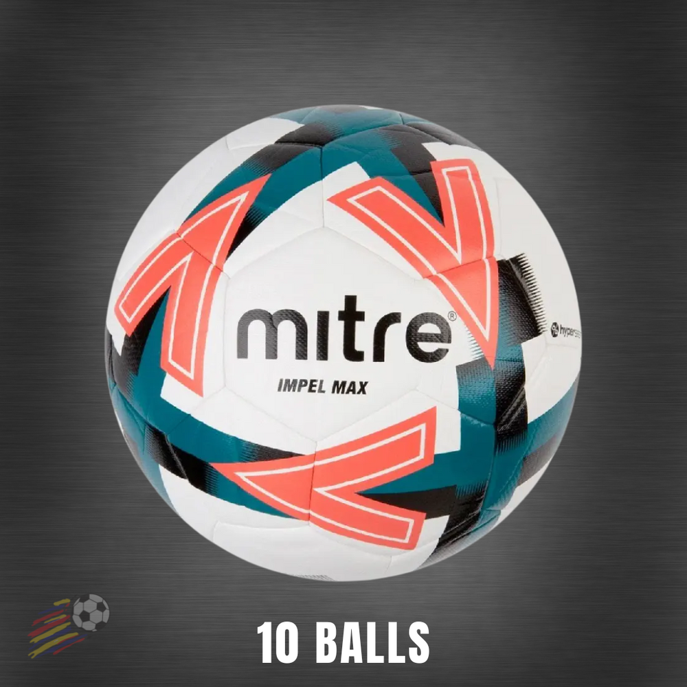 Ball Pack 10 Mitre Impel Max Football Size 5 Soccer World